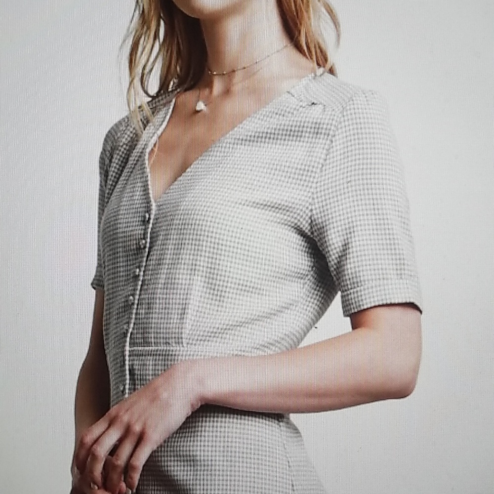 Gingham  Button down Dress - Picture 2 of 8